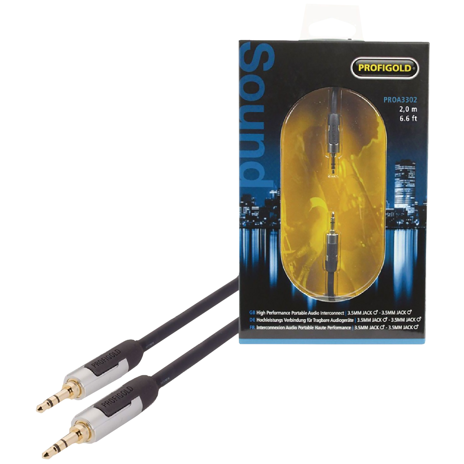 Buy Profigold 3 5mm Aux To 3 5mm Aux 6 6 Feet 2M Cable IAT buy-profigold-3-5mm-aux-to-3-5mm-aux-6-6-feet-2m-cable-iat